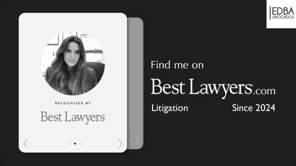 Por último, pero no menos importante, ¡felicidades a Ángela Díaz-Bastien Vargas-Zúñiga por su merecida inclusión por primera vez entre los mejores en "litigation" por la publicación Best Lawyers!